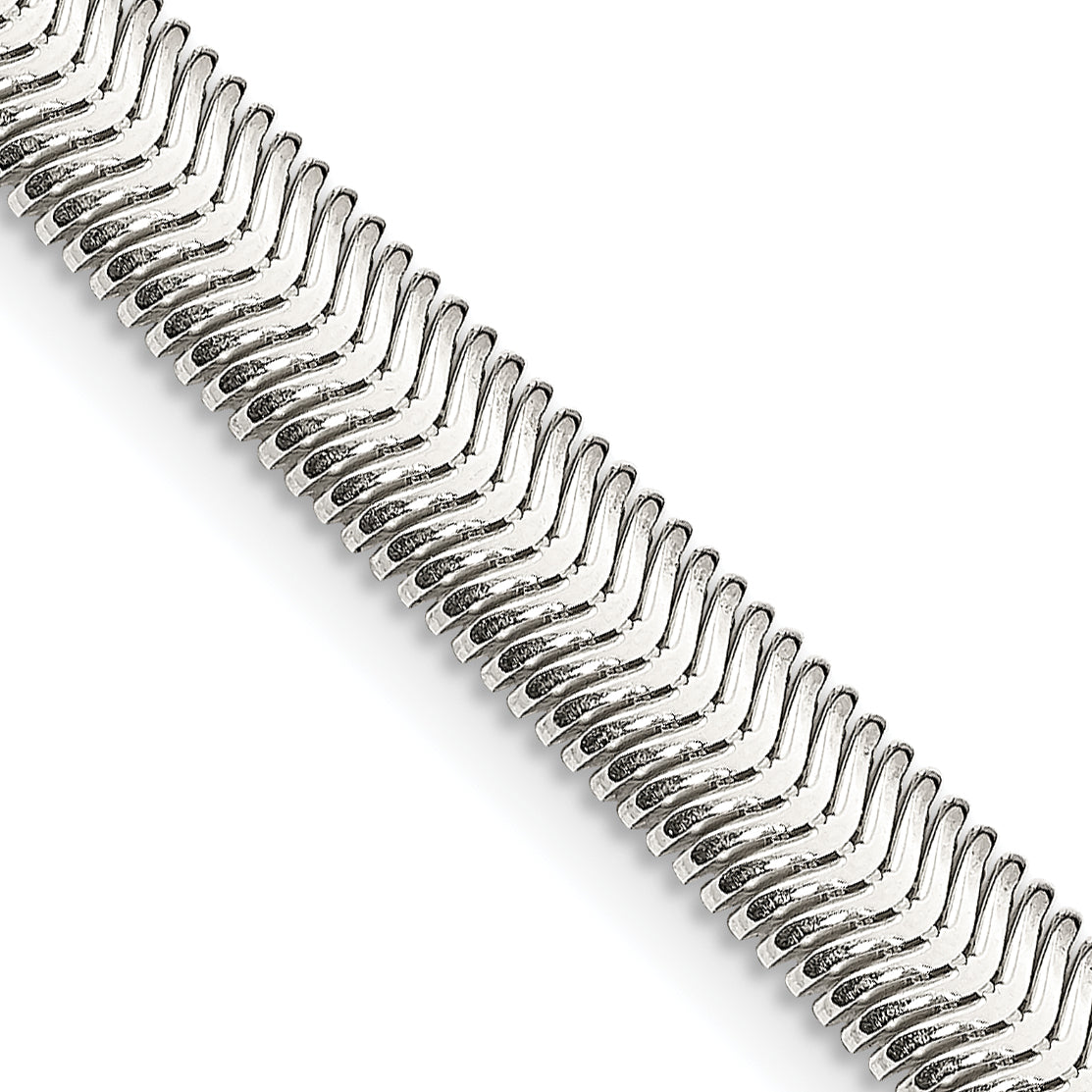 Sterling Silver 6.25mm Flat Oval Snake Chain