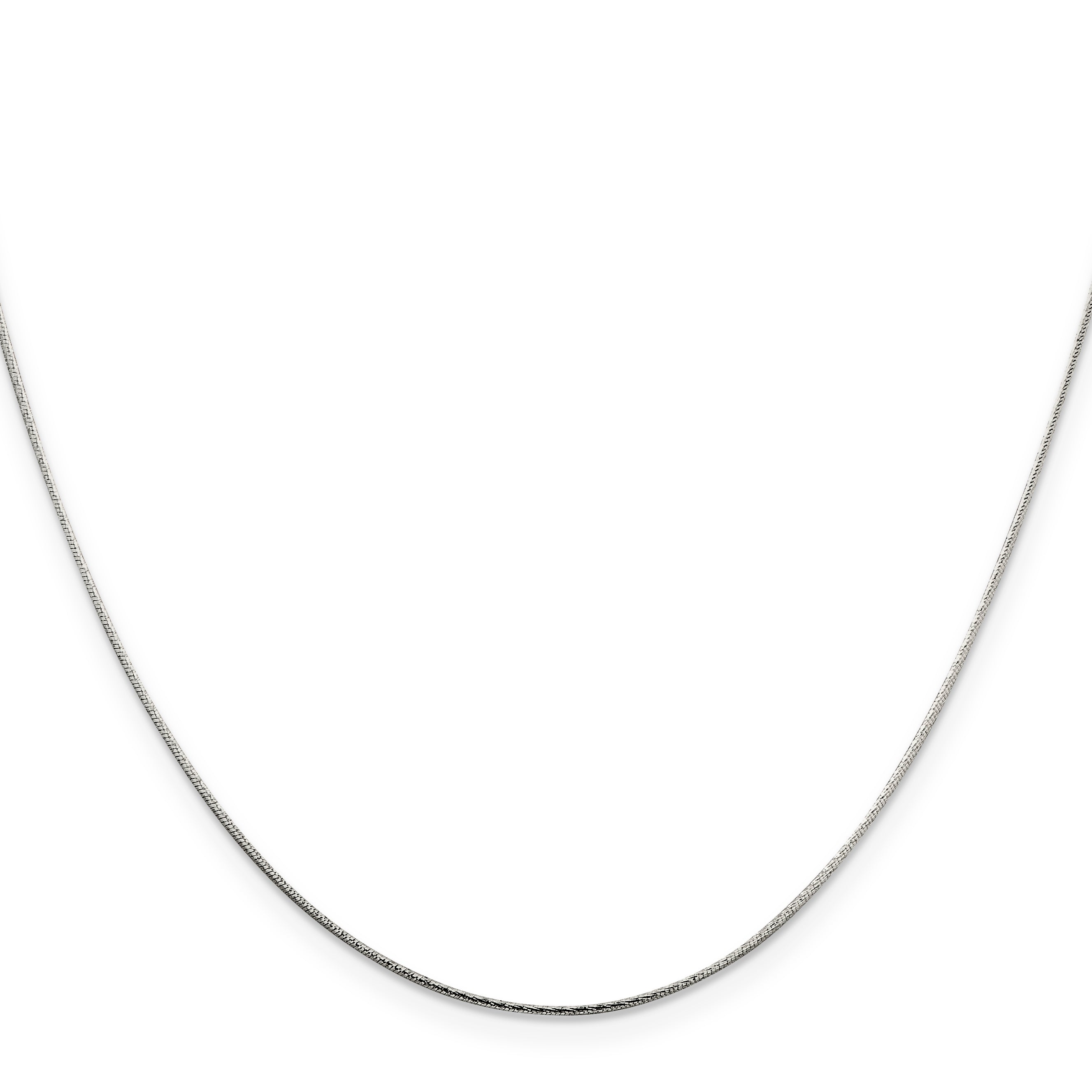 Sterling Silver .85mm Diamond-cut Snake Chain