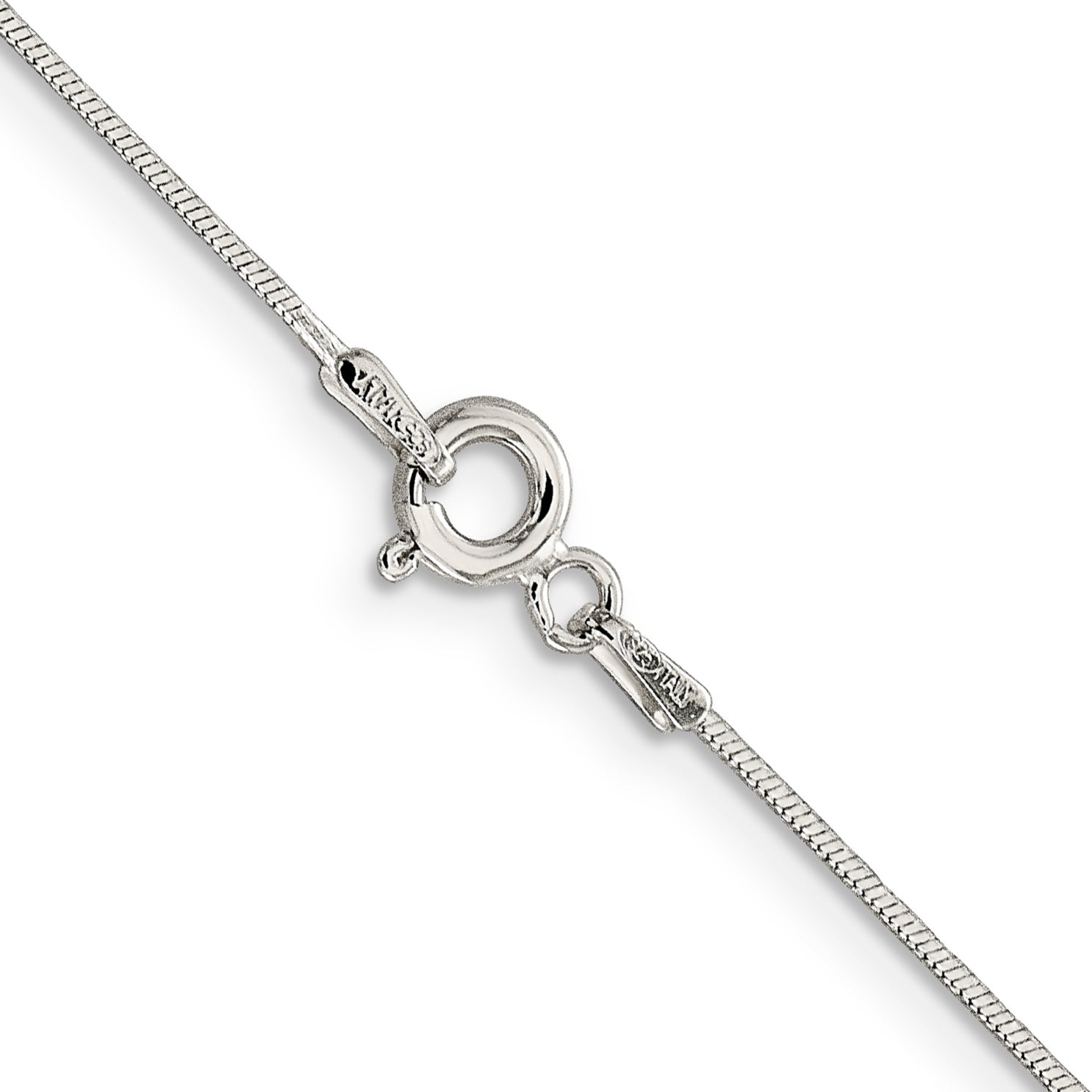 Sterling Silver .85mm Diamond-cut Snake Chain