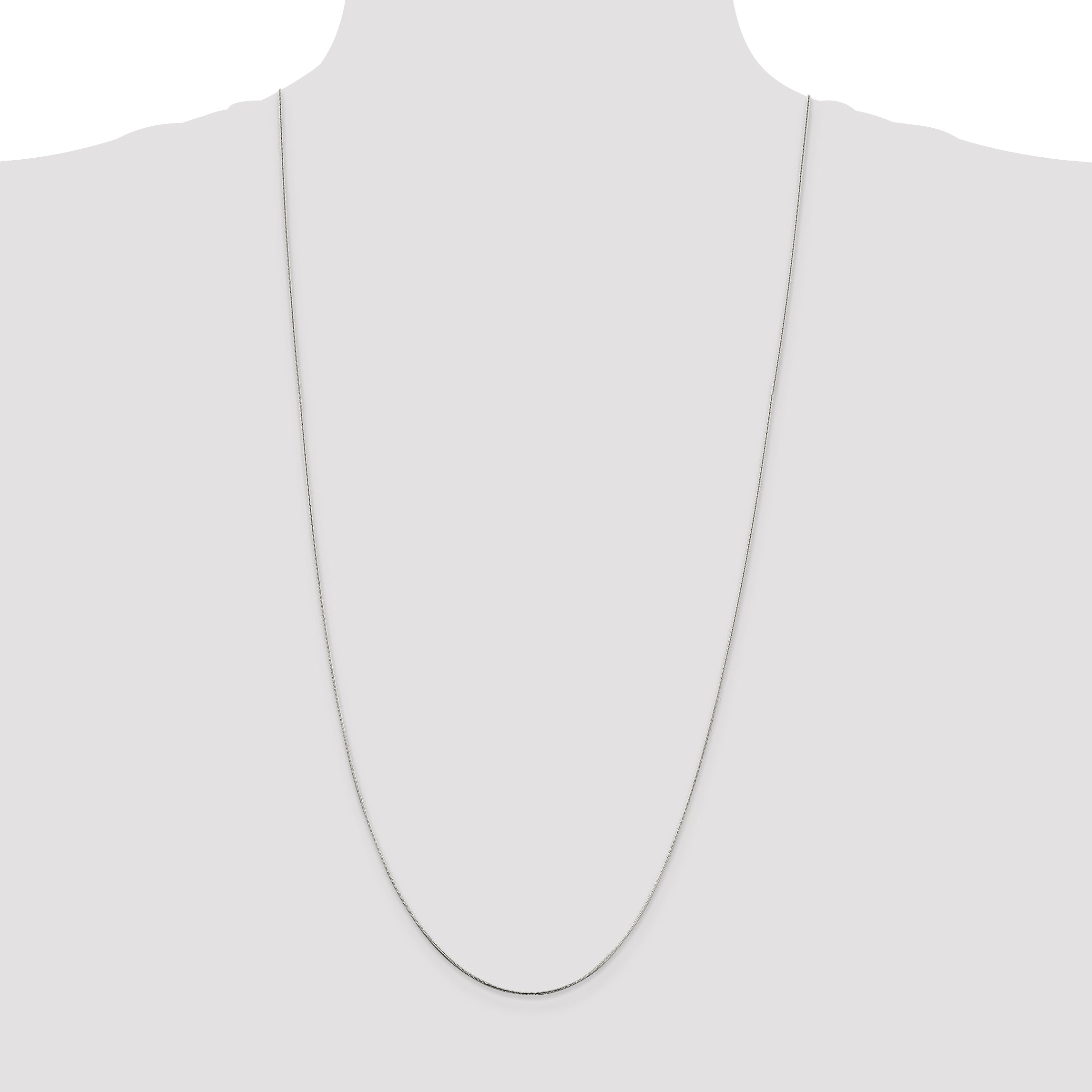 Sterling Silver .85mm Diamond-cut Snake Chain