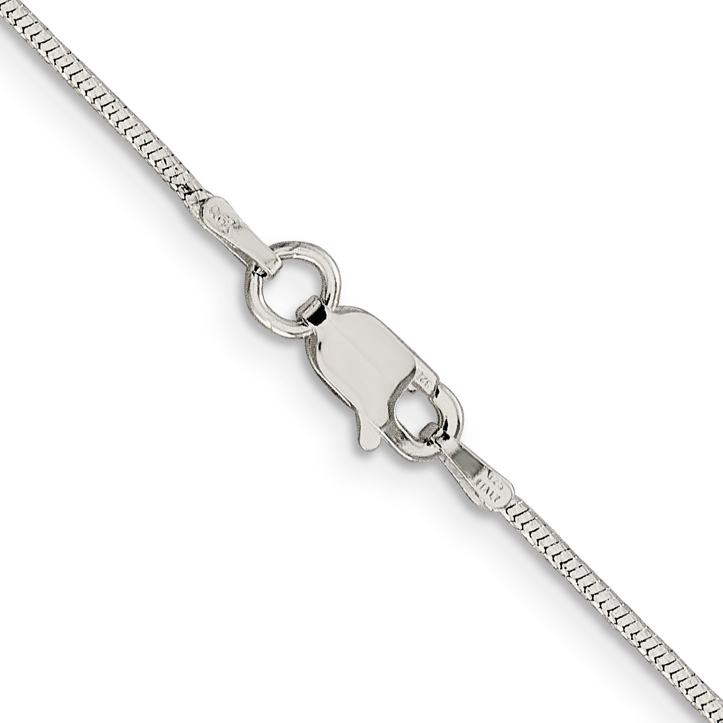 Sterling Silver 1.25mm Diamond-cut Snake Chain