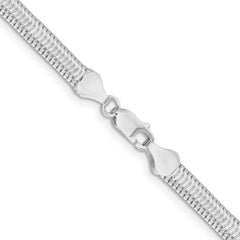 Sterling Silver 5mm 6-sided Oval Snake Chain