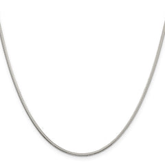 Sterling Silver 2mm Diamond-cut Snake Chain