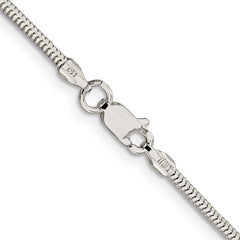 Sterling Silver 2mm Diamond-cut Snake Chain