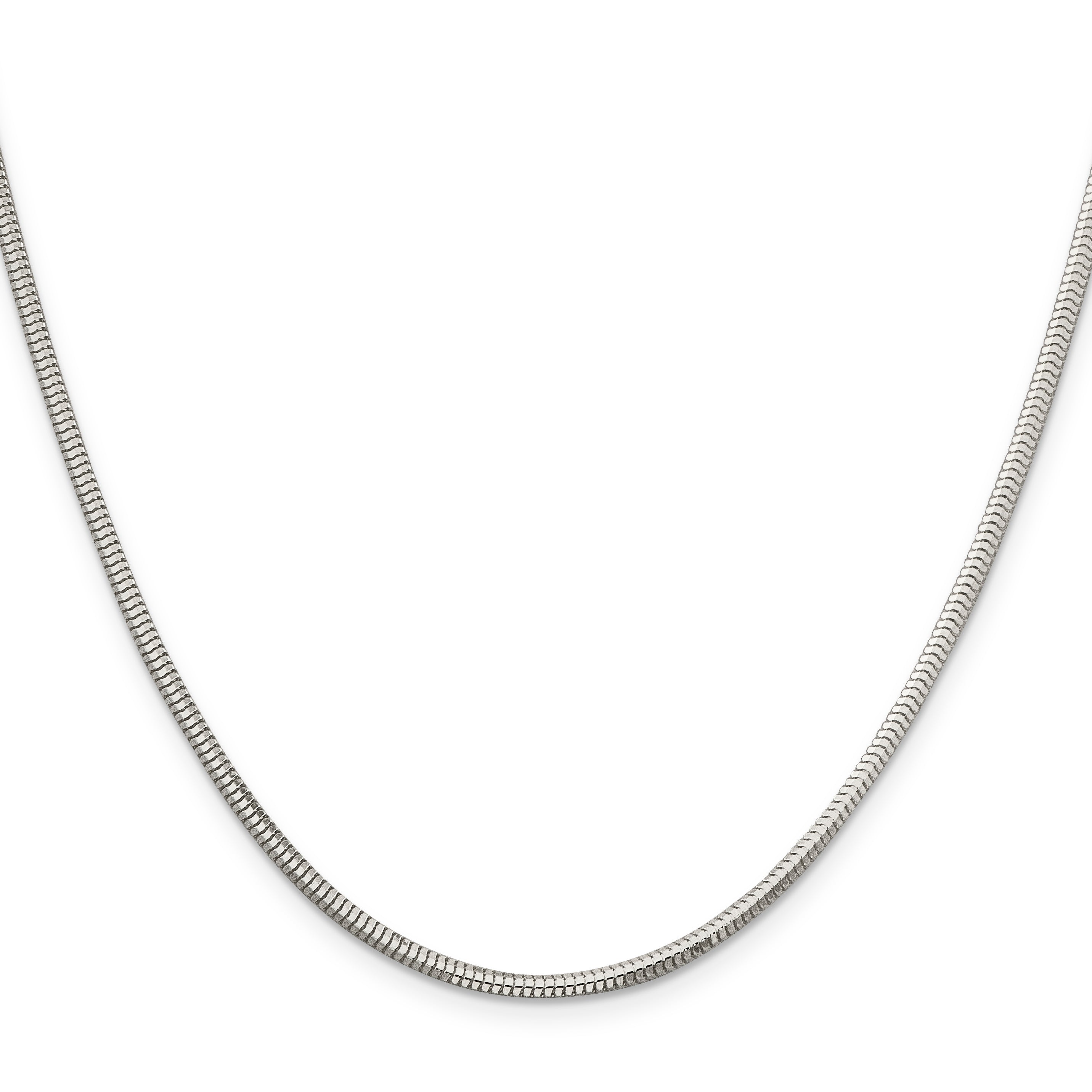 Sterling Silver 2.5mm Diamond-cut Snake Chain