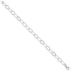 Sterling Silver Fancy Link Anklet