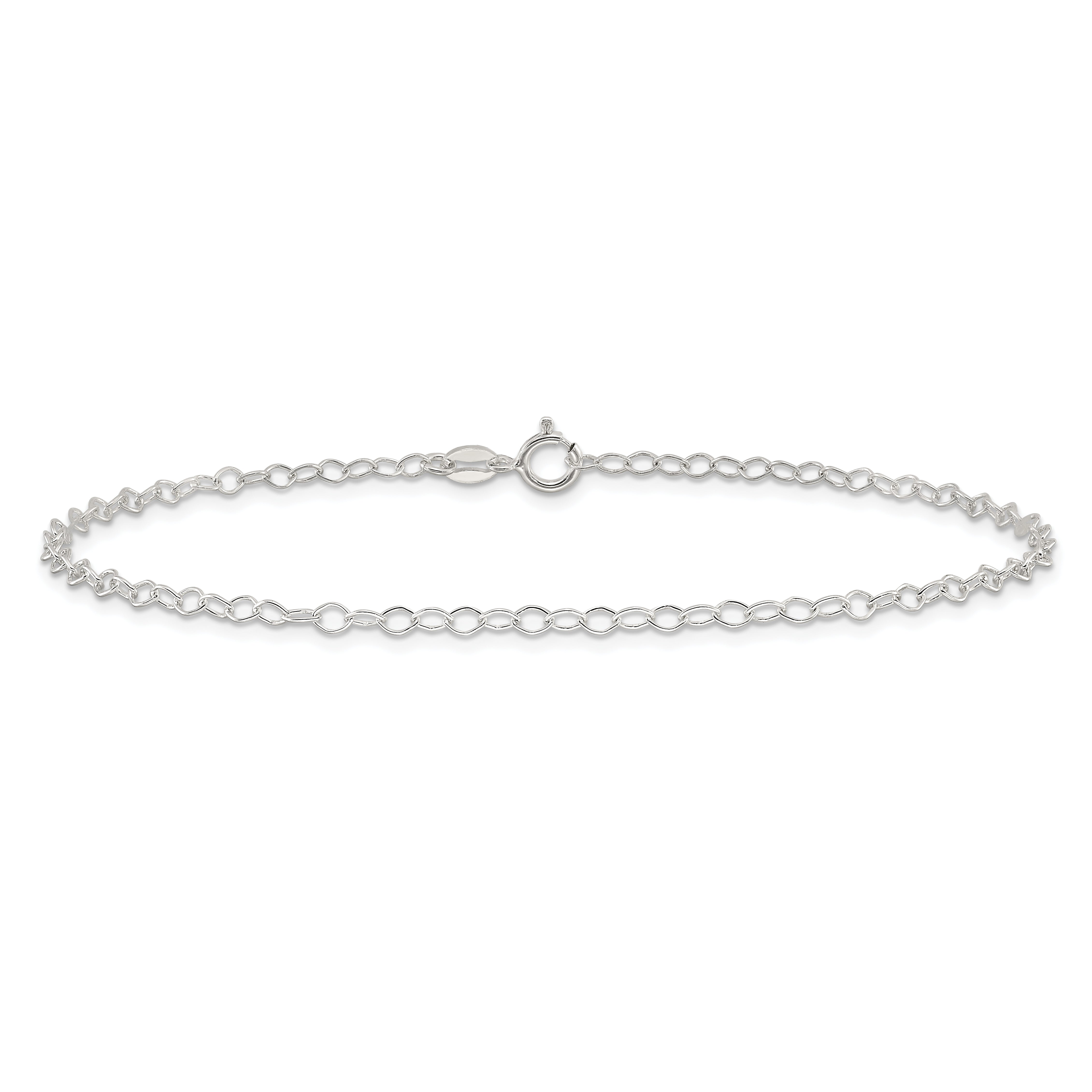 Sterling Silver 2.5 mm Fancy Anklet