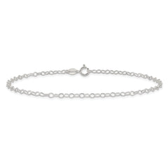 Sterling Silver 2.5 mm Fancy Anklet