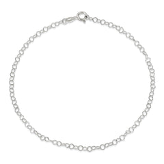 Sterling Silver 2.5 mm Fancy Anklet