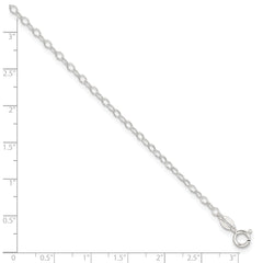 Sterling Silver 2.5 mm Fancy Anklet