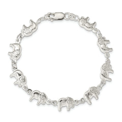 Sterling Silver Elephant Bracelet