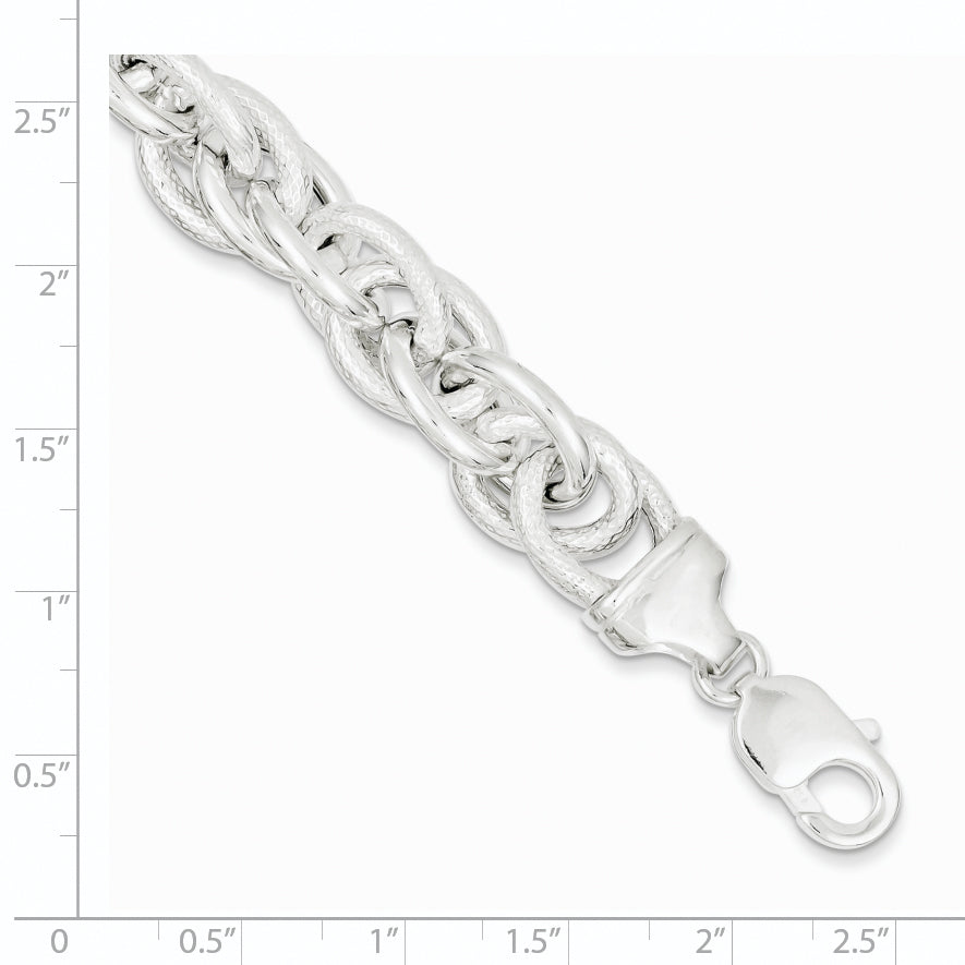 Sterling Silver Fancy Link Bracelet