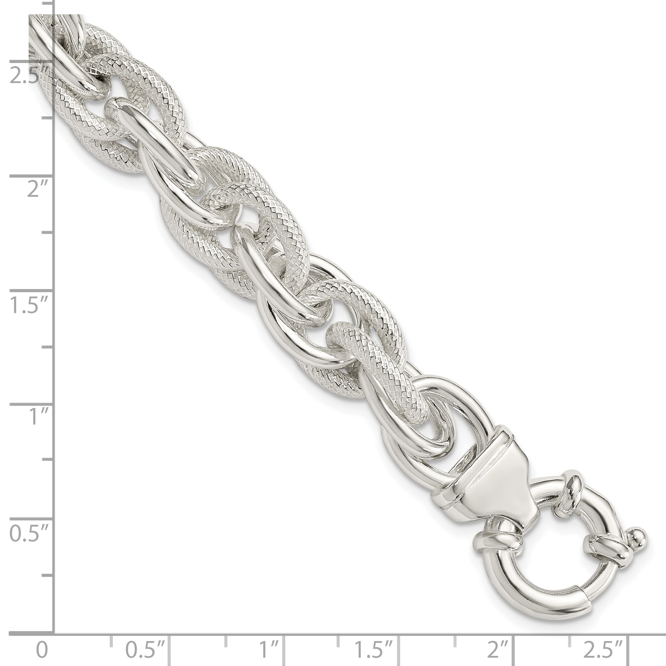 Sterling Silver Fancy Link Bracelet