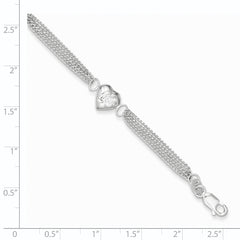 Sterling Silver Heart with Love Bracelet