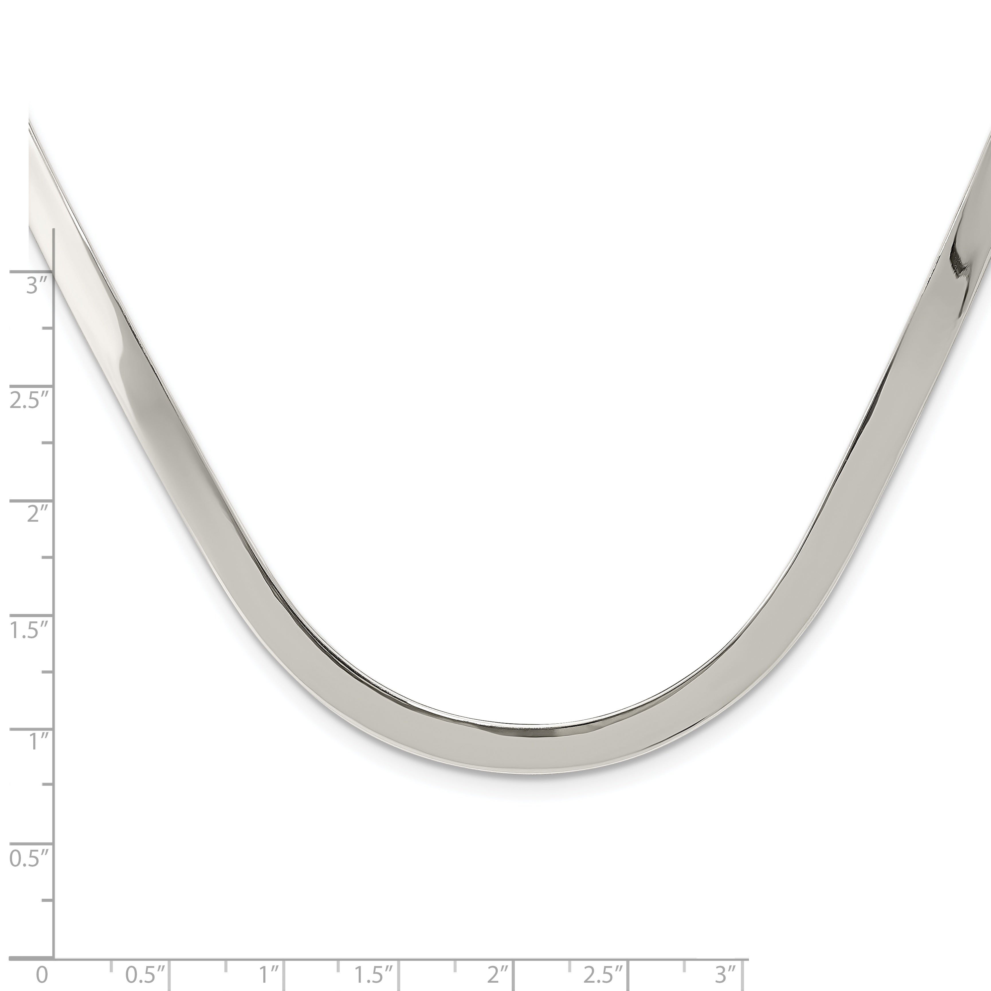 Sterling Silver 5mm Polished Neck Collar