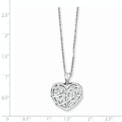 Sterling Silver Rhodium-plated MOM Necklace