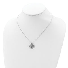 Sterling Silver Rhodium-plated MOM Necklace