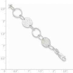 Sterling Silver Fancy Circle Bracelet