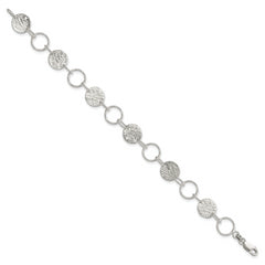 Sterling Silver Fancy Circle Bracelet