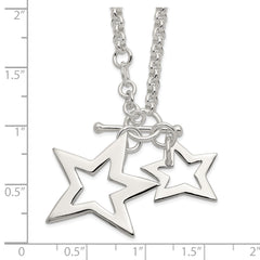 Sterling Silver Fancy Stars Necklace