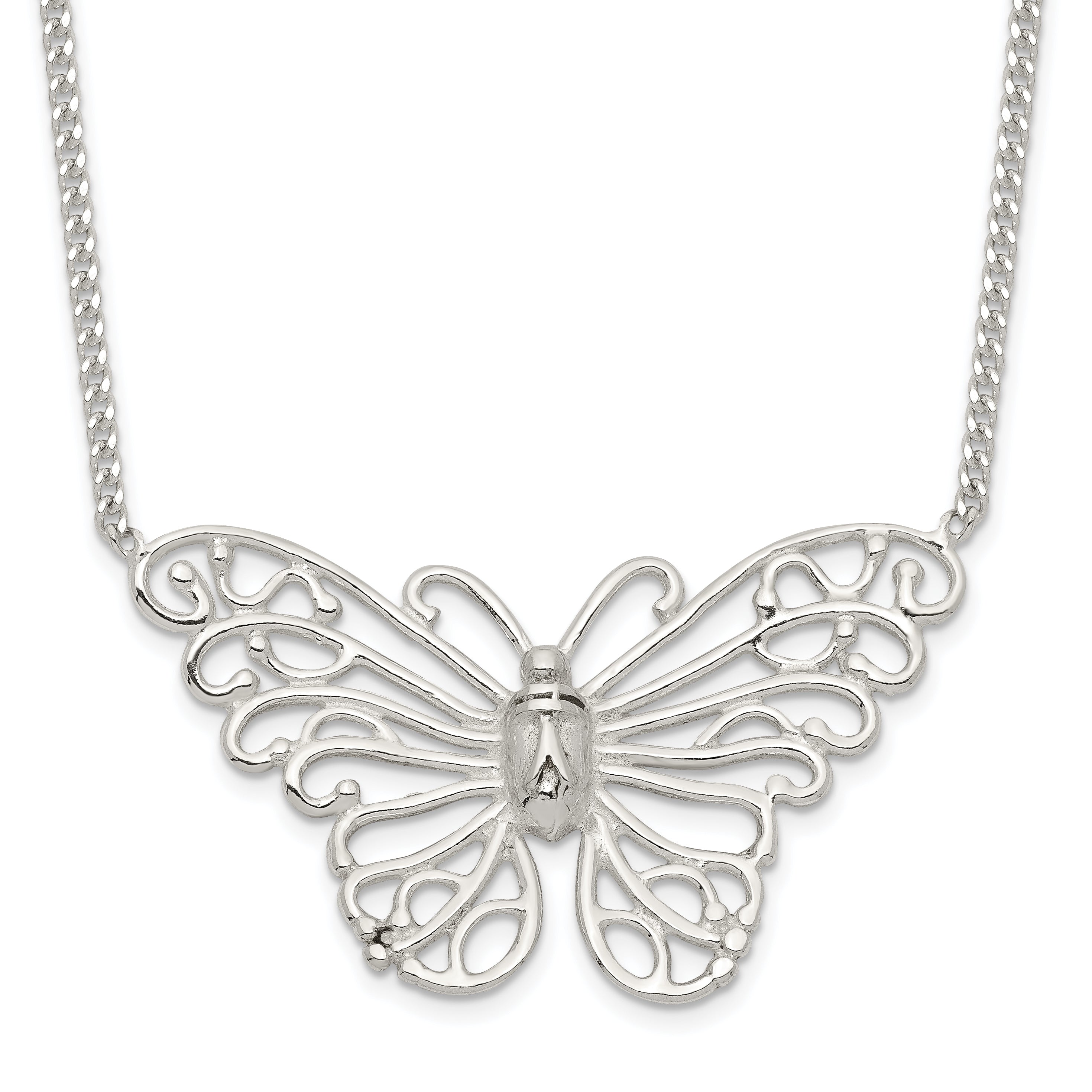 Sterling Silver Butterfly Necklace