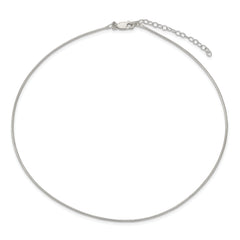 Sterling Silver 1.35mm w/ 2in extender Neckwire Chain