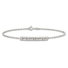 Sterling Silver 9inch Polished Fancy Love Ring Anklet