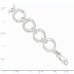 Sterling Silver Circle Link Bracelet