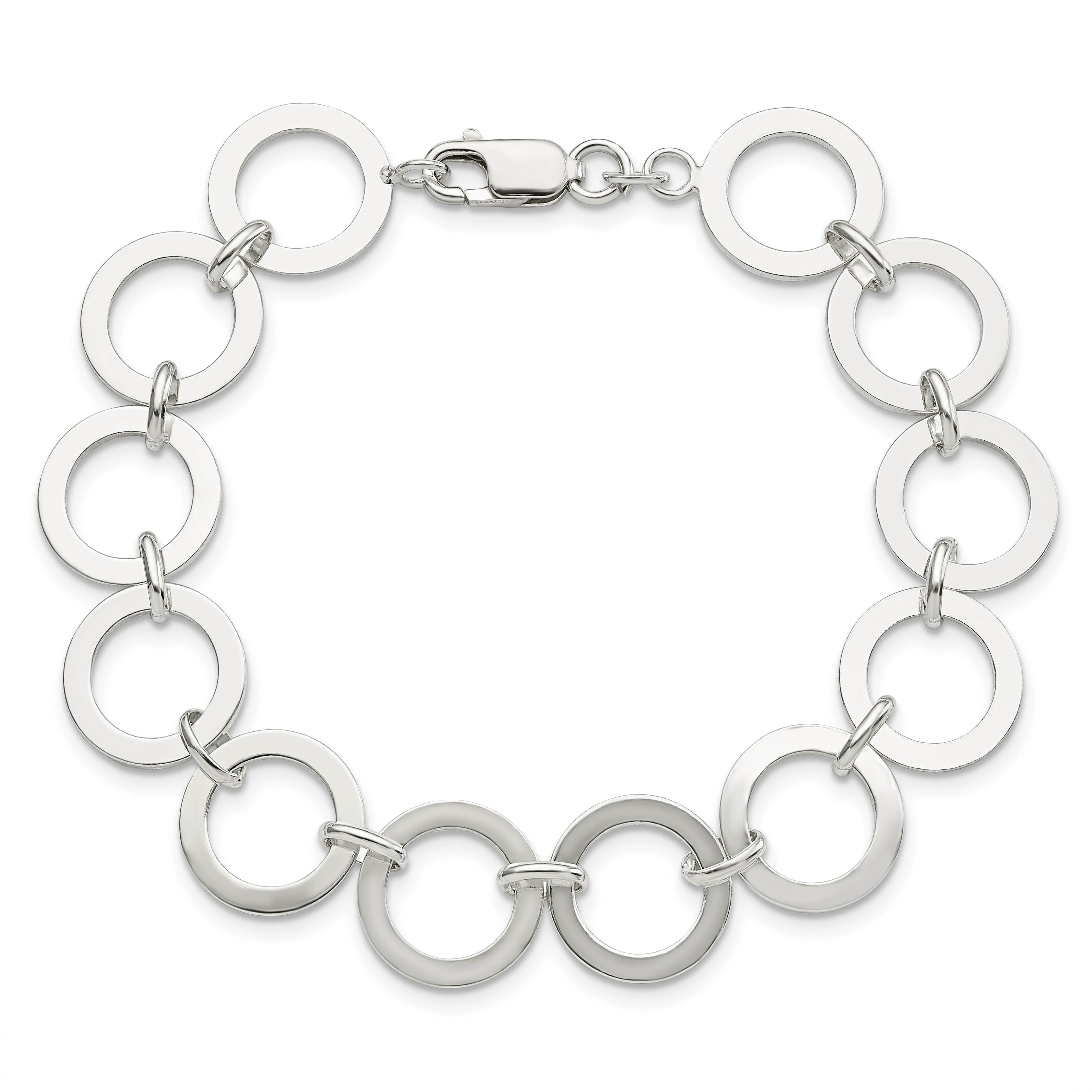 Sterling Silver Circle Link Bracelet