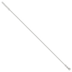 Sterling Silver Polished Rolo Chain with 1in ext. Anklet