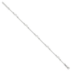 Sterling Silver Polished Dolphin 9in Plus1in Ext. Anklet