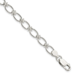 Sterling Silver Polished Oval Link Bracelet