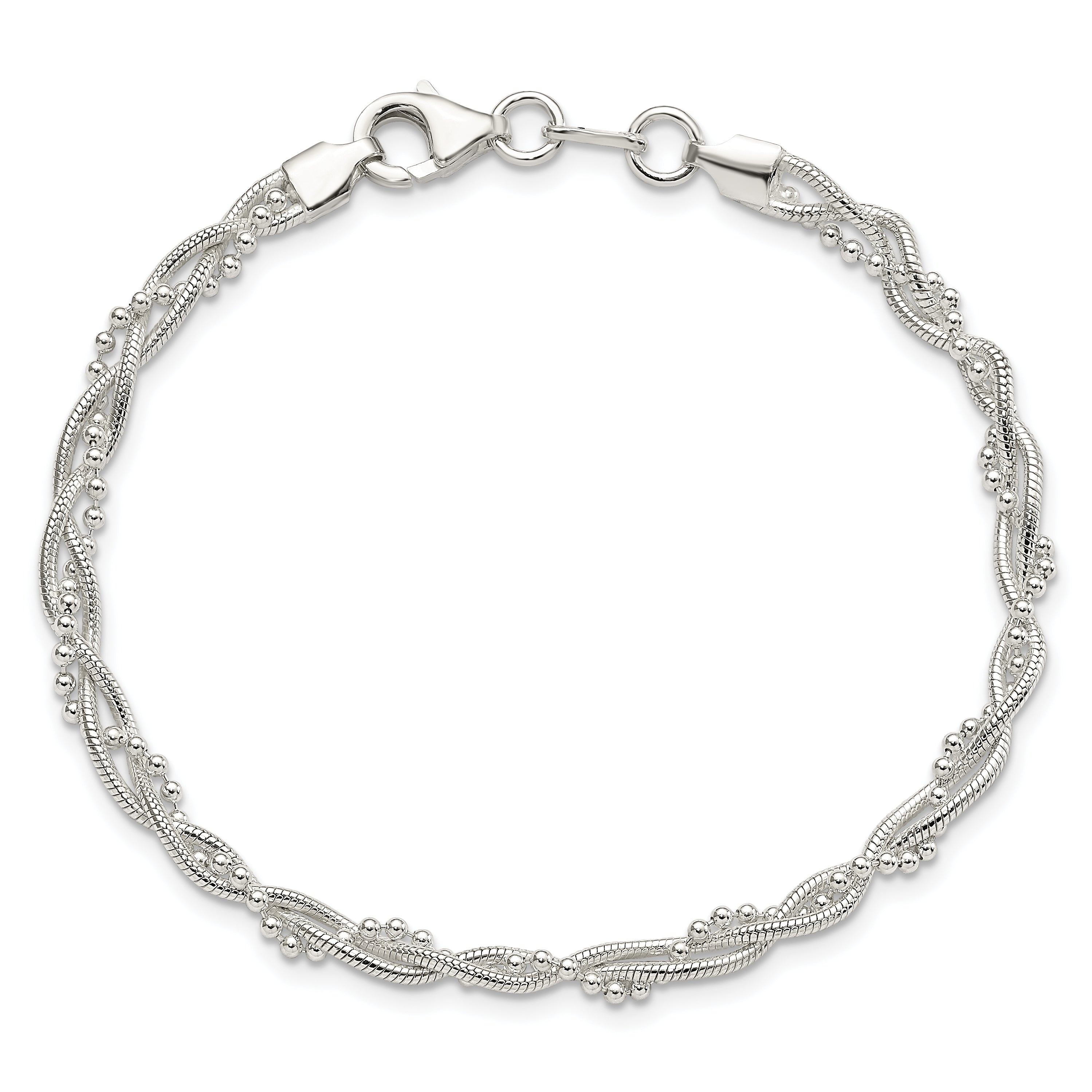 Sterling Silver Fancy Braided Bracelet