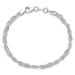 Sterling Silver Fancy Braided Bracelet