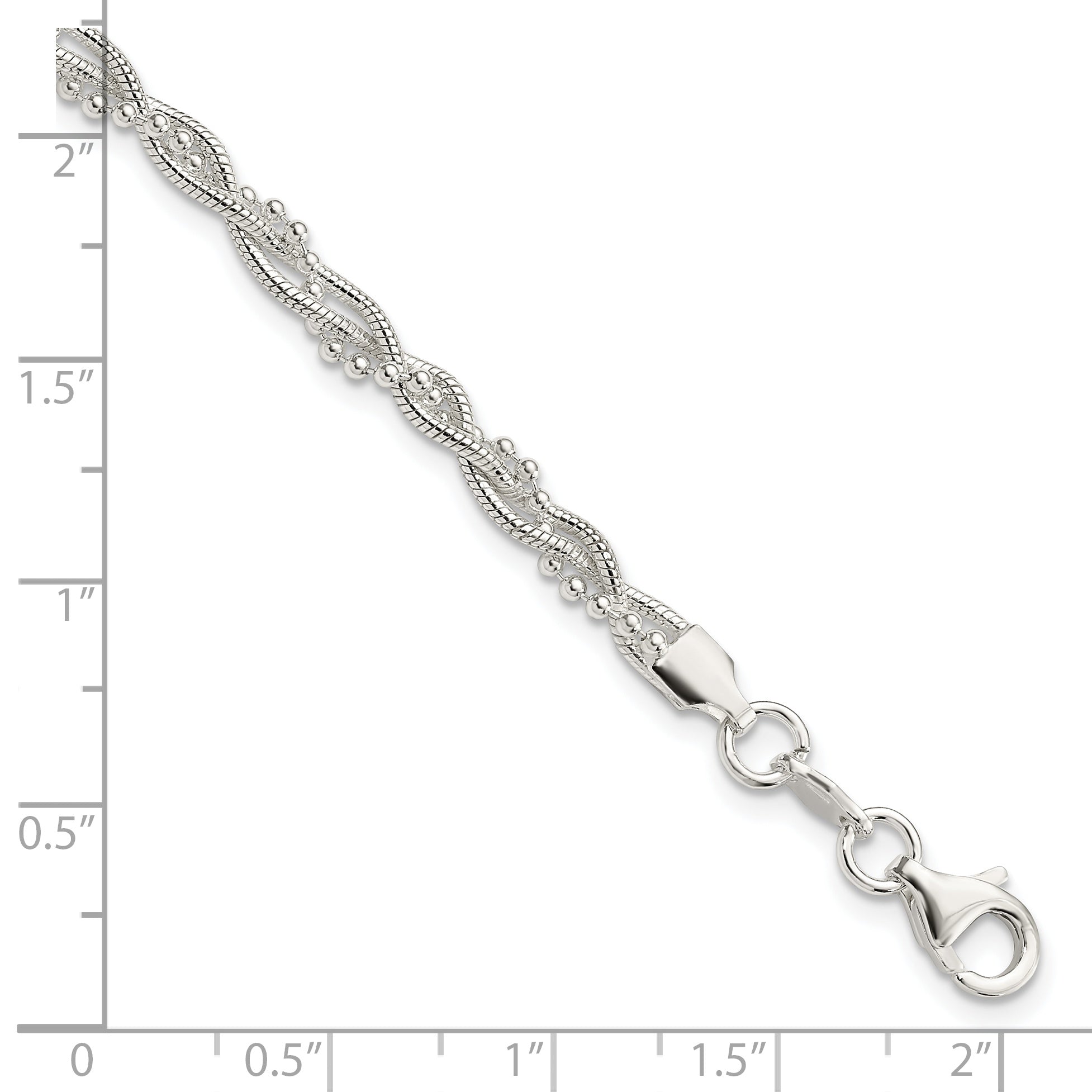 Sterling Silver Fancy Braided Bracelet