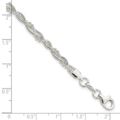 Sterling Silver Fancy Braided Bracelet