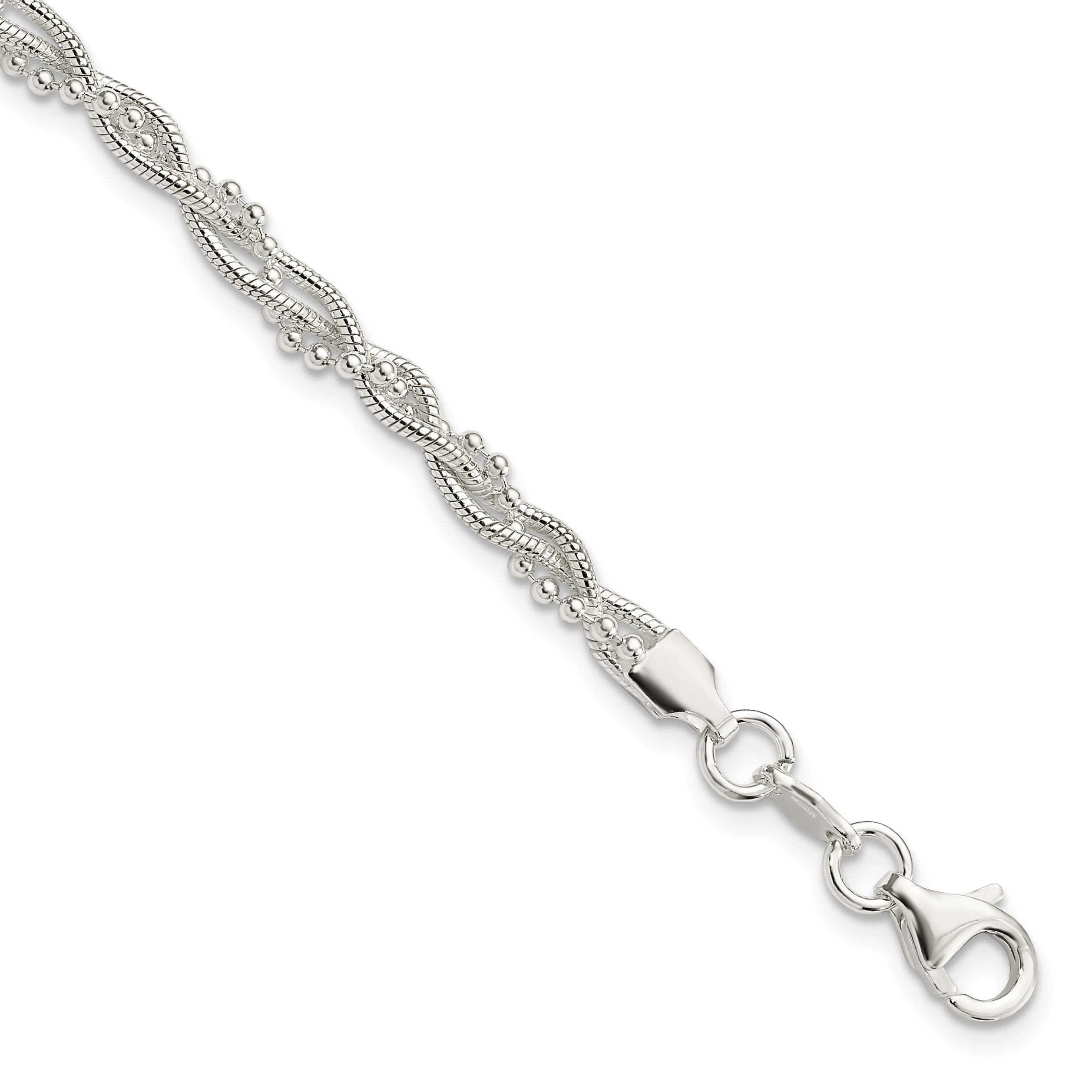 Sterling Silver Fancy Braided Bracelet