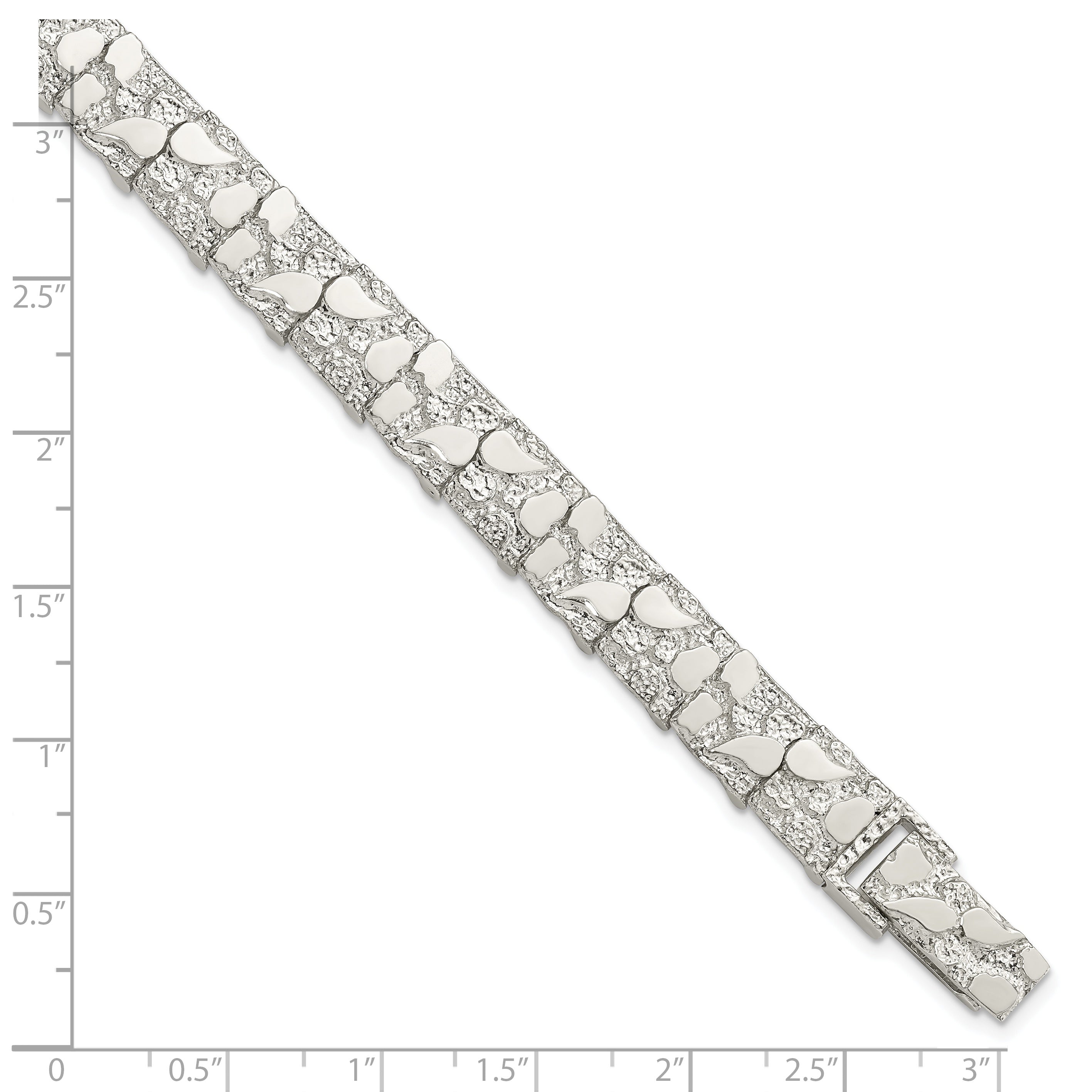 Sterling Silver 9mm Nugget Bracelet