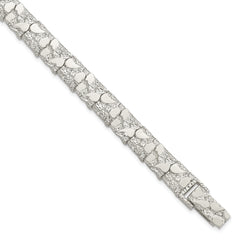 Sterling Silver 9mm Nugget Bracelet