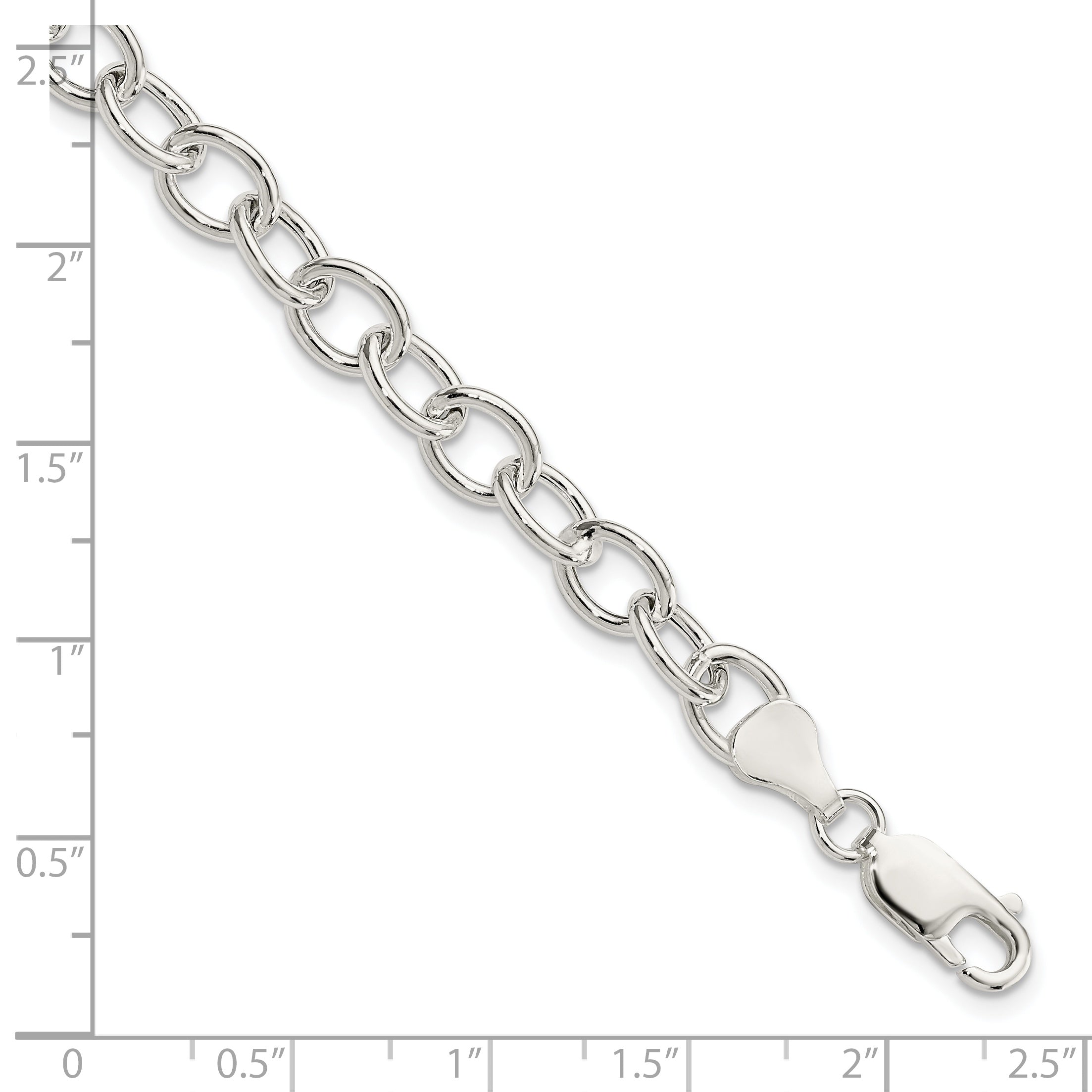 Sterling Silver Cable 6.75mm Bracelet