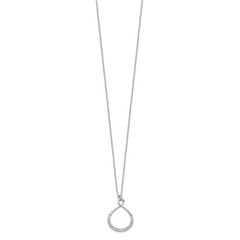 Sterling Silver Rhodium-plated with CZ Infinity w/ 2 IN EXT Necklace