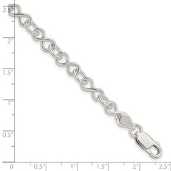 Sterling Silver Polished Fancy Link Bracelet