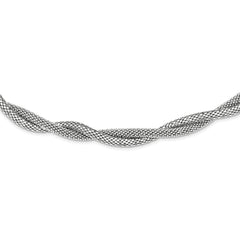 Sterling Silver Twisted Mesh Necklace