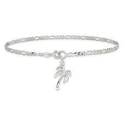 Sterling Silver Palm Tree Anklet