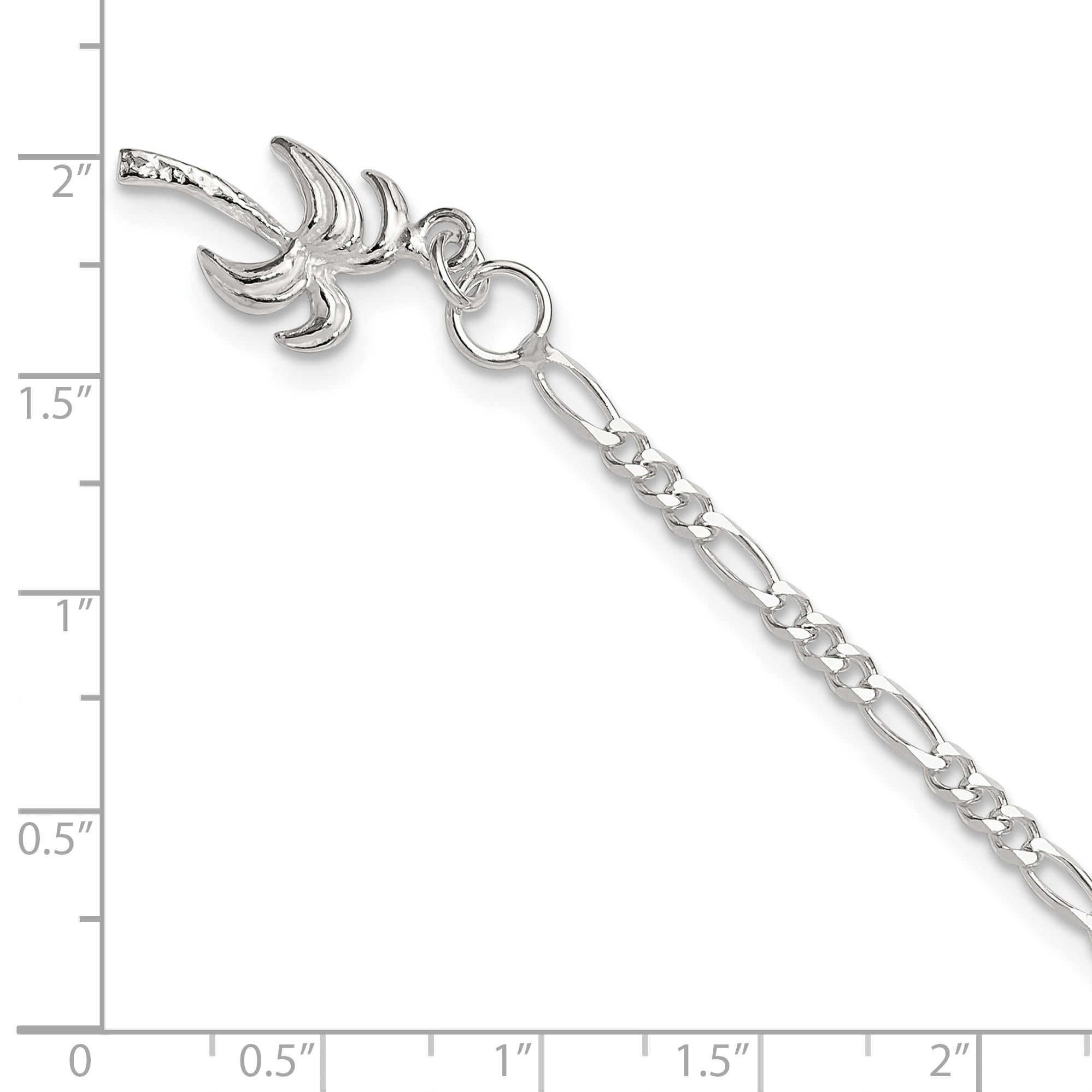 Sterling Silver Palm Tree Anklet