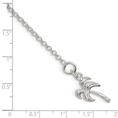 Sterling Silver Palm Tree Anklet