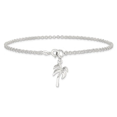 Sterling Silver Palm Tree Anklet