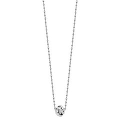 Sterling Silver Rhodium-plated Polished Love Knot D/C Chain Necklace