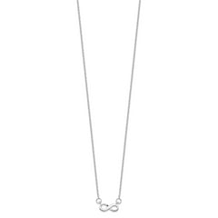 Sterling Silver Rhodium-plated w/ 2in ext. Infinity Necklace