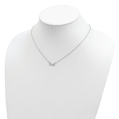 Sterling Silver Rhodium-plated w/ 2in ext. Infinity Necklace